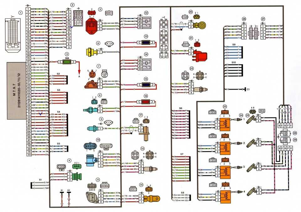 Схема проводки лада приора (ваз 2170): распиновка, расшифровка, схема электрооборудования.