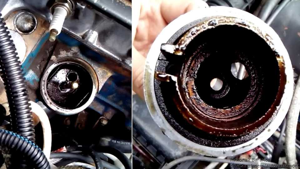 Прочистка системы вентиляции картера двигателя автомобилей ваз 2105, 2107