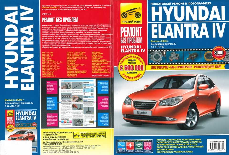 Hyundai elantra md / hyundai avante c 2010 г. руководство по ремонту и эксплуатации
