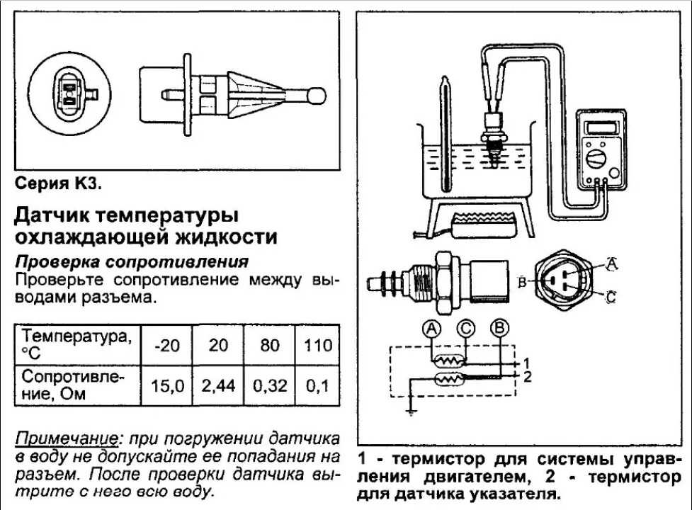 Схема подключения датчика температуры ваз 2106