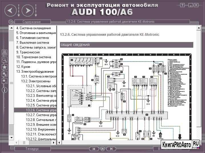 Электросхемы audi 100 (c4 / a4) / audi 100 avant / audi 100 quattro / audi a6 avant / audi a6 quattro с 1990 по 1997 год в электронном виде